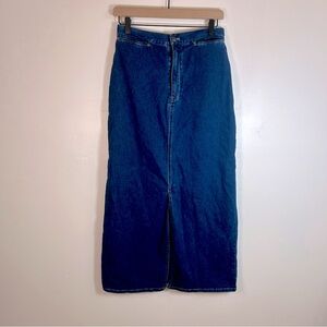 Vintage denim maxi skirt David n. Sport denim slit